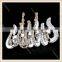 2016 Zhongshan manufacturer Nice luxury modern crystal pendant lamp led chandelier clamp arm chandelier, hanging lamp for hotel