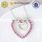 2015 new design fashionbale custom handmade heart shape alloy necklace