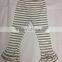 In stock Wholesale Children's ruffle capri pants 100%Cotton hot sale