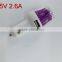 fashion Car charger with rose Pattern-5V 2.6A