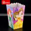 Disposable folding paper popcorn box with logo printing