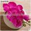 Matt cylinder round table pot set ceramic white and grey vase with artificial orchid flower