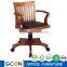 Wood high back dining office room chairs with caster