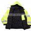 Cheap High Visible Road Safety Winter Reflective Jacket Yellow Work Jacket Winter Waterproof Coat