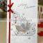 2016 Attractive and durable with red ribbon line different style of Chirstmas card