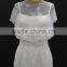 High quality new design over lace dress with under acetate fibre wedding dress with beading belt