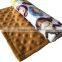 OEM Service 100% Polyester Customized Skin Friendly Soft Brown Minky Burping Pad