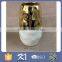Gold electroplated stoneware ceramic vase modern
