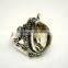 Citrine Facet 925 Sterling Silver Ring, Yellow Antique Fashion Gemstone Jewellery, Designer Oxidized Silver Handmade Ring