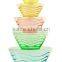 Glassware Dinner Set Plastic Lid Glass Storage Bowl