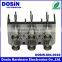 Six in two rows with black housing BNC jack connector