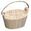 China supply new solid wood ice water bucket with rope handle ,wholesale wooden bucket