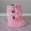 pink Handmade Modern crochet boots for kids