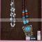 Mini Floor Standing Wooden Furniture Chinese Mirrored Jewelry Cabinet With Wavelike Door Top and LED Lights