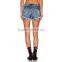2015 distressed worn women jeans short frayed denim shorts JXQ1101