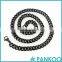 Wholesale Fashion black-color Stainless Steel retro punk Titanium Necklace Chain for Men and women