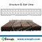 Carbonized Strand Woven Bamboo Decking Tile with Plastic Support