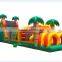 3.3mWx20mLx6mH tropical theme giant adult Inflatable obstacle course for sale large inflatable games