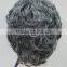 Black with c aged women elderly Fluffy Wig N530