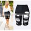 2016 Summer Fashion Women Cool Stylish Jean Half Pant Design Short Pants Ladies Black Baggy High Waist Ripped Jeans Factory
