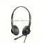 2015 Hot Binaural call center headset headphone wire with rubber boom