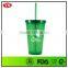 16oz insulated double wall plastic coffee mug custom logo