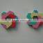3D flower shape puzzle eraser for kids