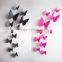 12Pcs Creative Butterflie 3D Wall Stickers Removable Home Decors Art DIY Plastic Decorations