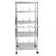 5 layer shelf book metal wire bookcase shelf