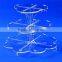 clear acrylic heart shape cake stand for wedding