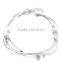 Bracelet 925 Silver Bracelet 925 Silver Fashion Jewelry Three Lines Light Bead Bracelet Wholesale