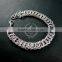 19cm silver plated brass faceted round circle link fashion DIY bracelet supplies 1900074