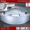 Hot Sale Corner Massage Bathtub Indoor Glass Whirlpool Bathtub with tv