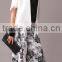 Pretty Steps 2016 Autumn Women Female Black Flower Print Chiffon Loose Casual Length Pants