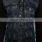 Mens Hooded Denim Jacket With Jersey knitted Sleeves And Hoody (LOTJ329)
