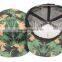 Wholesale Two Tone 100% Acylic Flat Brim Bulk Snapback Caps Floral Printing