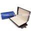 Chinese Factories Wholesale Custom High-grade Leather Crocodile Grain Jewelry Box, Blue Gift Box