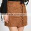 Bonvatt Fashion sexy high waist belt suede package hip skirt