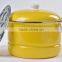 Soild Yellow Color Cookwear Set 24/26/28CM Enamel Steamer Pot