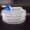Portable Outdoor camping plastic foldable water bucket water carrier bag collapsible container