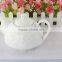 Plain White Porcelain Teapot,ceramic Teapot With Embossing Design