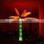 indoor|outdoor artificial green flashing LED lighted up artificial plant Date palm trees with bark