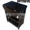 solid wood foldable tea table with magazine holder