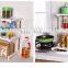 Kitchen telescopic plastic sink storage shelf rack/stainless steel kitchen storage rack