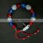 Multicolor arts crafts plastic beads led flashing novelty lights bracelet independence day party favor