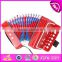 Hot selling children toy wooden musical accordion instrument W07K006A