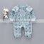 Wholesale new born snap buttons small house printed cotton jumpsuit