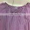 Women 100%cotton middle sleeve purple t-shirt garment stock lot