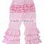 Wholesale cotton short shorts baby clothes children's boutique pink ruffle children's shorts