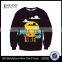 2016 MGOO High Quality 3D Animation Printed Sweatshirt 100% Polyester Crew Neck Custom Design Pullover Sweatshirts For Men